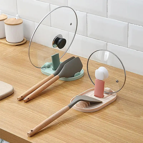 Heat-Resistant Plastic Spoon Holder: Kitchen Cooking Utensil Storage Shelf for Kitchen Accessories