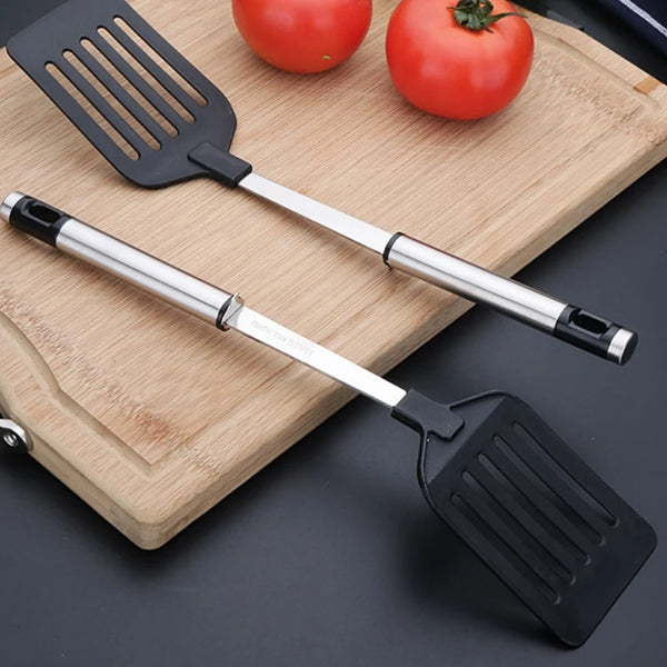 Stainless Steel Kitchen Turners with Nylon Handle: Versatile Spatula for Cooking Eggs, Fish, and More - Essential Cooking Utensil