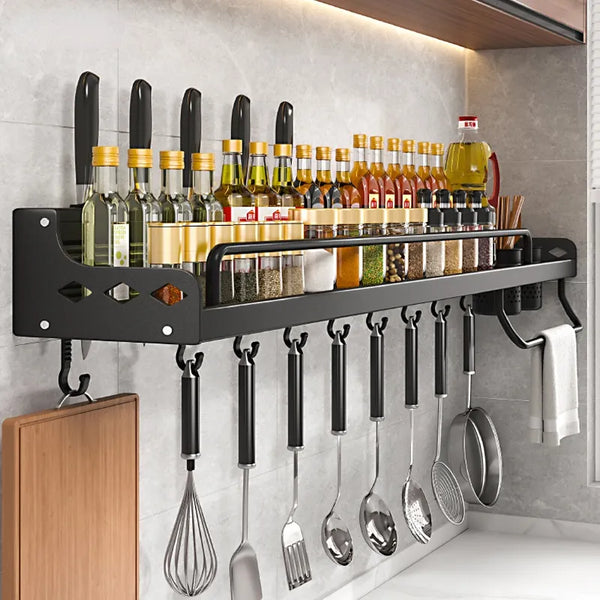 Kitchen Storage Shelf Wall-mounted Spice Racks Space At your fingertips