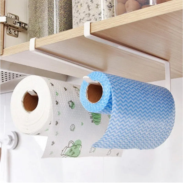 Wall-Mounted Paper Towel Holder: Hanging Shelf for Bathroom and Kitchen Storage - Toilet Rack for Home Kitchen Tissue Accessories, Wall Stand Hanger