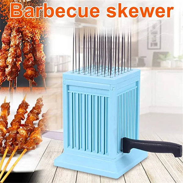 The name of the handmade piece of meat. It consists of 49 skewers. It is used for quick grilling. It is quick and easy to prepare. It is a kitchen accessory.