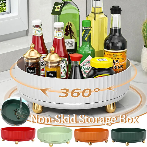 The spice storage box rotates 360 degrees, an elegant arrangement that suits your kitchen